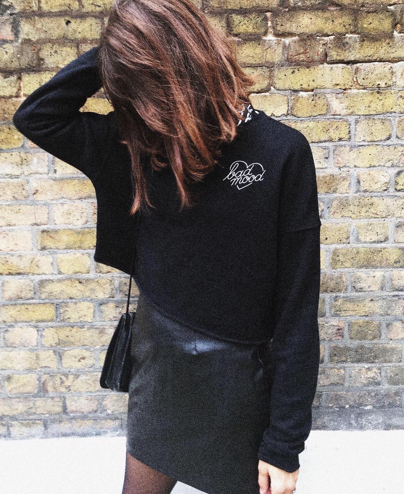 Bonjour Paris & Bad Mood collaboration CROPPED CREWNECK - SOLD OUT