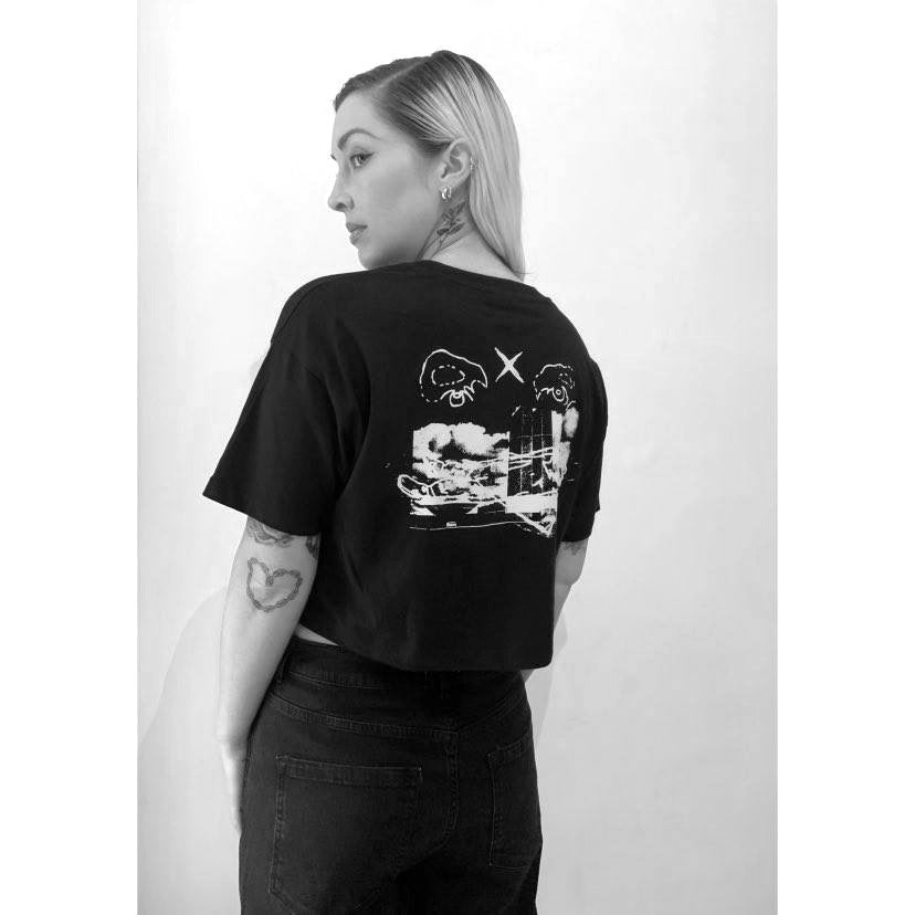 HEAVEN Crop Top in Black